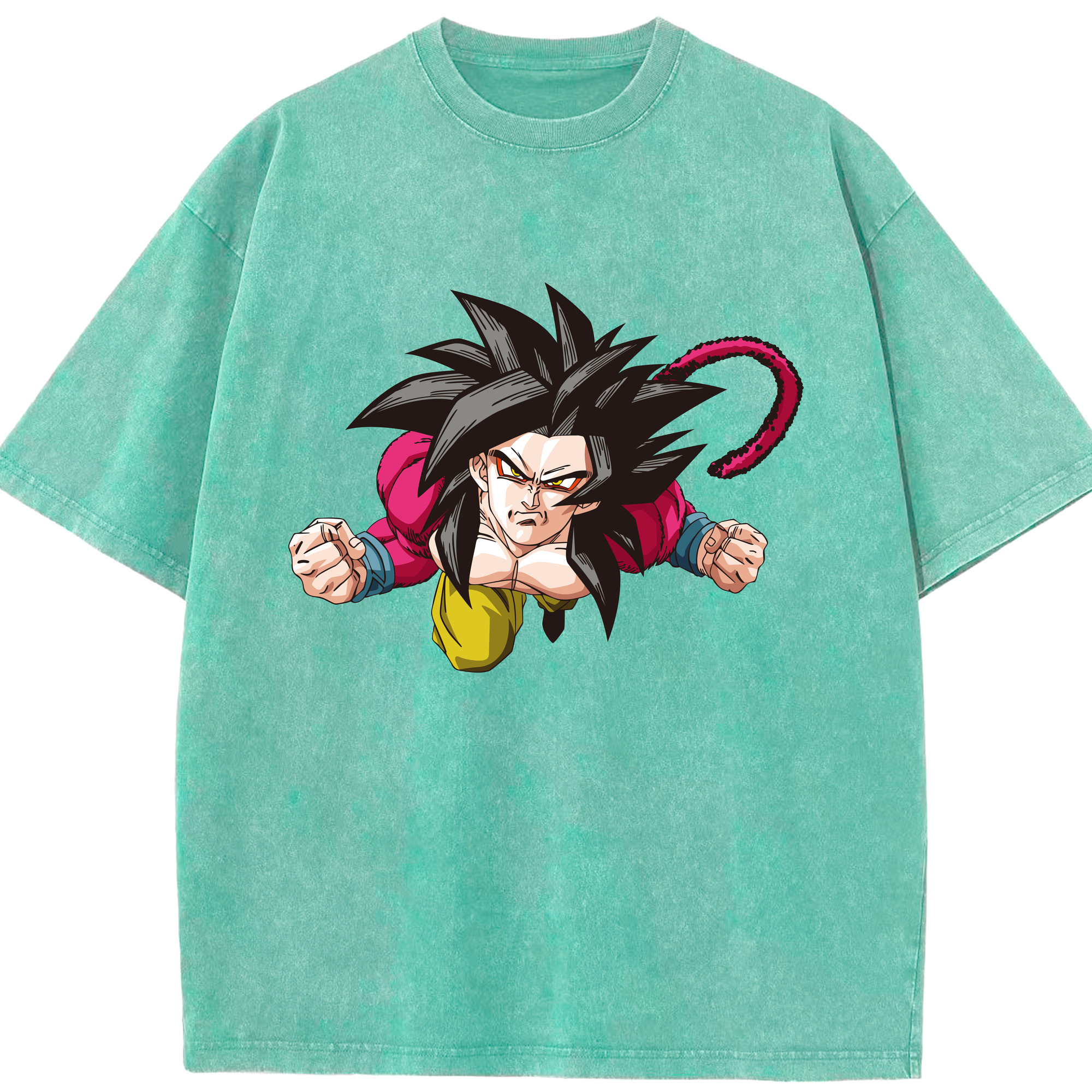 （画像用） ドラゴンボール 孫悟空（そん ごくう）Son Goku カカロット DRAGON BALL Kakarotto 綿100% ヴィンテージ風 半袖Tシャツ（フロントプリント）